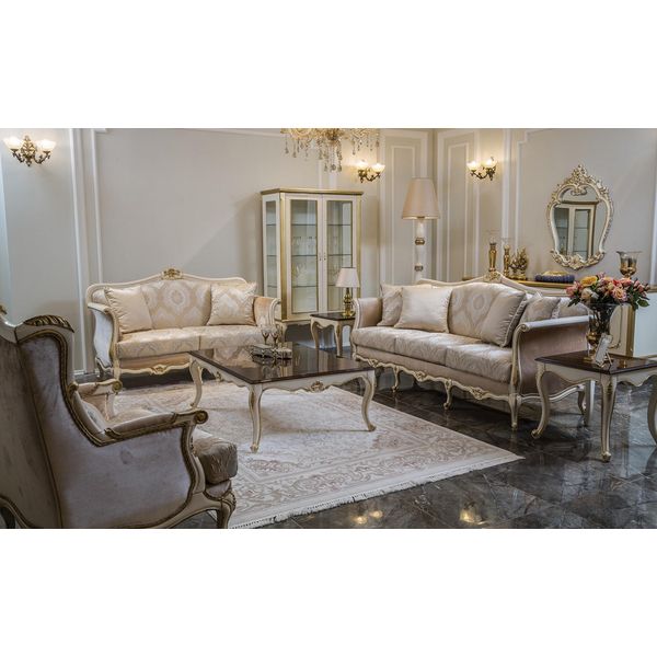 Set Di Divani Di Lusso 3+2+1 Posti Tavolino Tavolino Divano Poltrona Vetrina-image