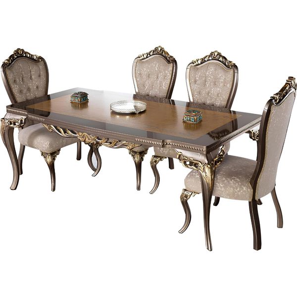 Sala Da Pranzo Tavolo Da Pranzo Set Di Sedie Gruppo Di Tavoli Set 5 Pezzi.-image