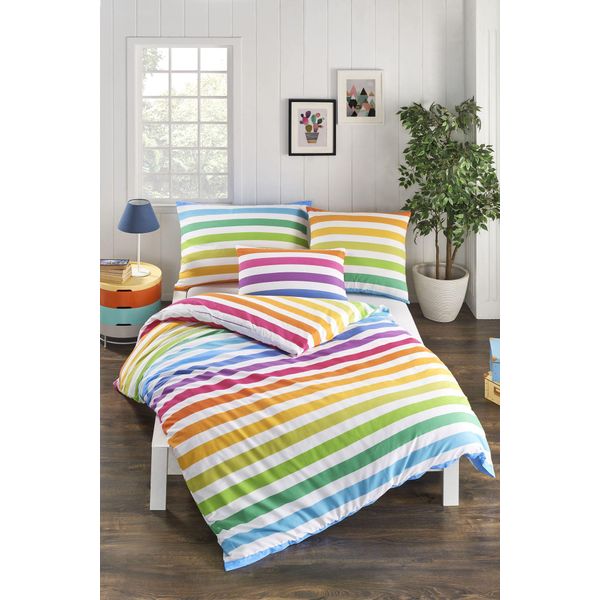 Set Di Biancheria Da Letto Renforce 2 Pezzi Rainbow 135 X 200 Cm 80 X 80 Cm-image