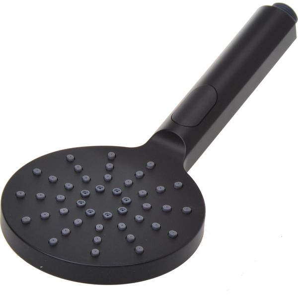 Aqbau® Soffione Doccia A Pioggia Crescente, Soffione Doccia Ad Alta Pressione, Grande Doccetta Con 3 Modalità Di Getto, Soffione Nero (Rotondo)-image