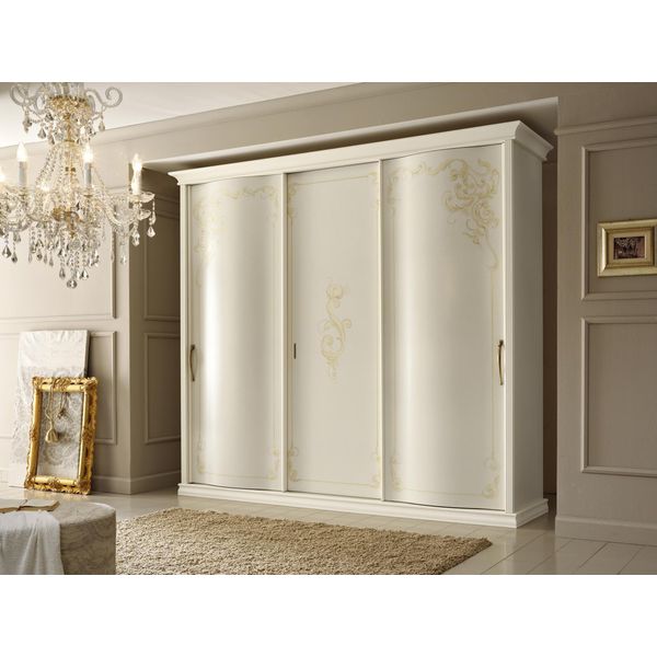 Armadio In Legno Bianco 288 X 69 X 252 Cm Jvmoebel-image
