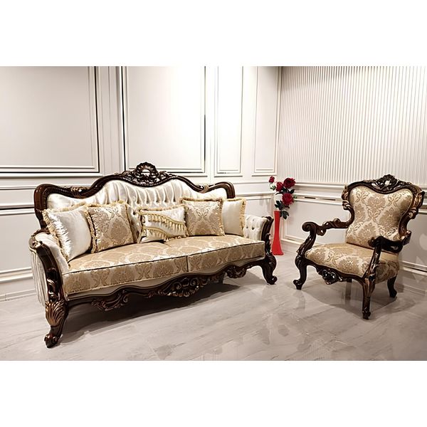 Set Di Divani Classici Da Salotto Divano Arredamento 3+1 Posti-image