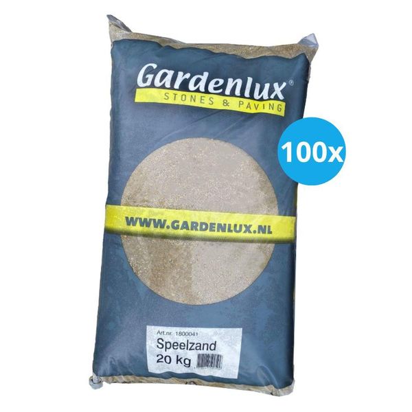 Gardenlux Play Sand - Sabbia Per Sabbiera - Sabbia Per Sabbiera - Certificata - Confezione Valore 100 X 20 Kg-image