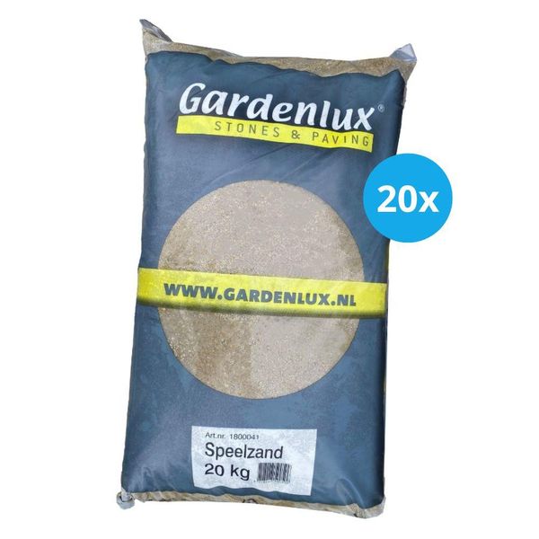 Gardenlux Play Sand - Sabbia Per Sabbiera - Sabbia Per Sabbiera - Certificata - Confezione Valore 20 X 20 Kg-image