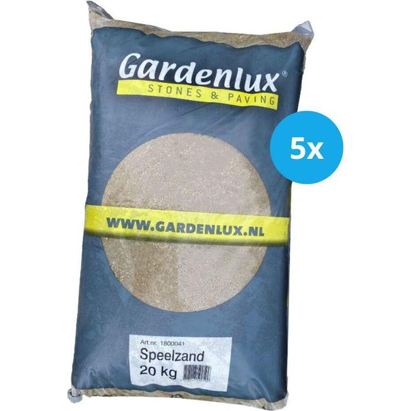 Gardenlux Play Sand - Sabbia Per Sabbiera - Sabbia Per Sabbiera - Certificata - Confezione Valore 5 X 20 Kg-image