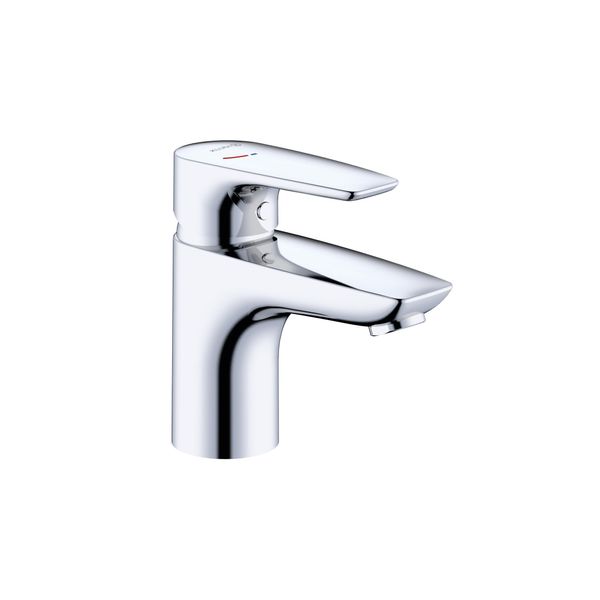 Kludi Pure&Solid Mitigeur Monocommandé Pour Lavabo, Hauteur De Bec 75Mm, Sans Garniture D'éCoulement, Ecoplus, Chrome, 343890575WR4, 343890575WR4-image