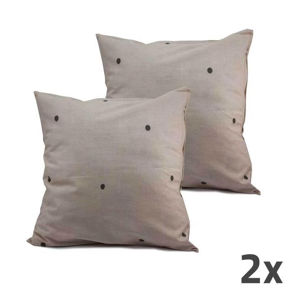 Home Elements Federa 40X40 Cm, Set Di 2, Punto Grigio-image