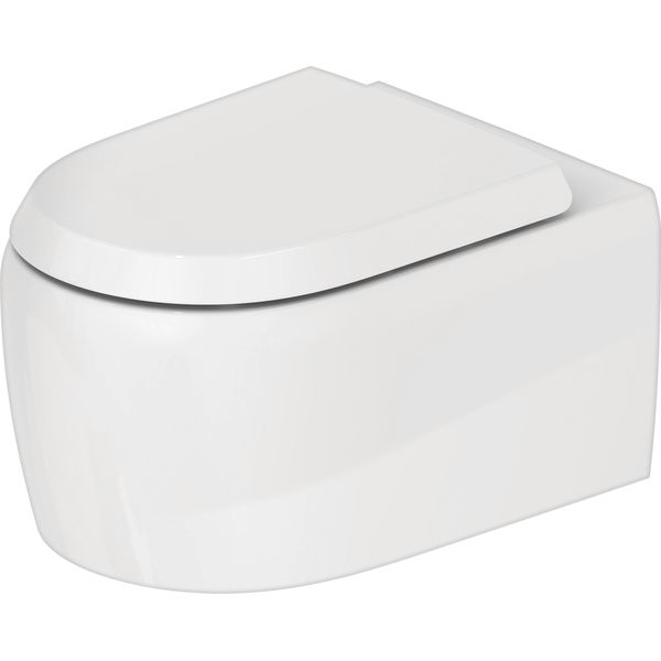 Duravit Qatego Wc Suspendu, Chasse Deau Basse, 385X570X360Mm, Sortie Horizontale, Rimless, 2556092000, 2556092000-image