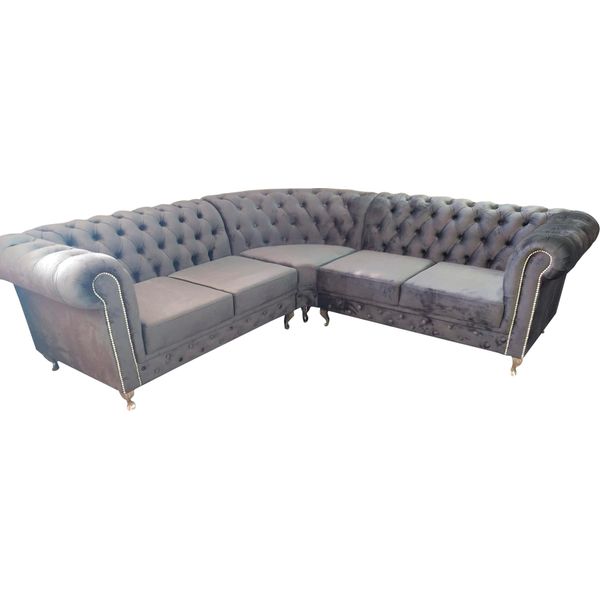 Divano Angolare Chesterfield A L Divano Design Imbottitura Tessile Divano Angolare Divani-image