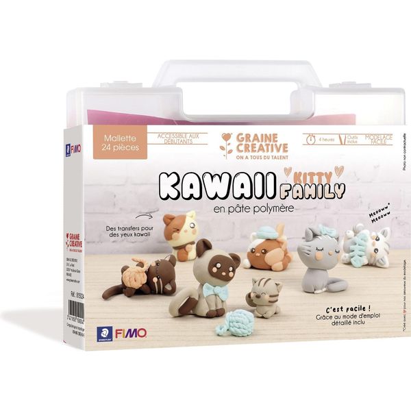 Custodia Per Gatti Da Modellare Fimo - Set Di Argilla Polimerica Kawaii Per Bambini-image