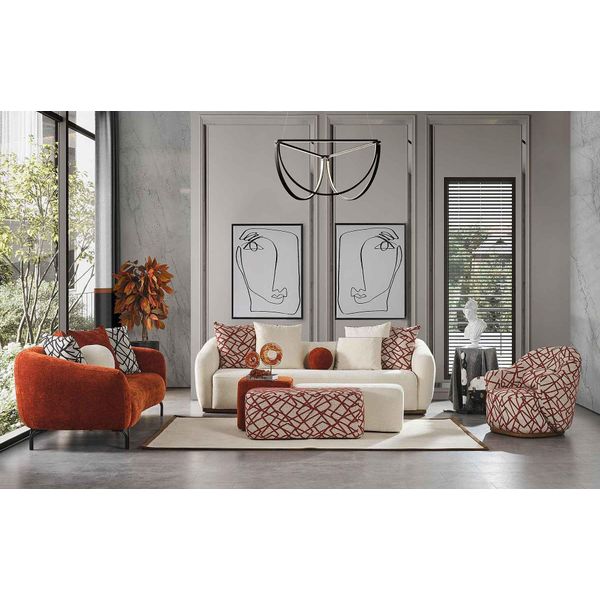 Set Di Divani 4+3+1 Posti A Sedere 3X Sgabelli Imbottiti Jvmoebel-image
