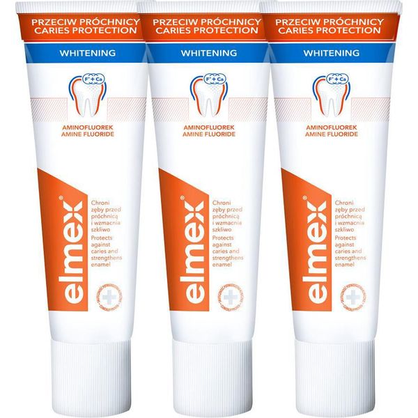 Elmex Protezione Carie Sbiancante 3 X 75 Ml - Dentifricio Sbiancante-image