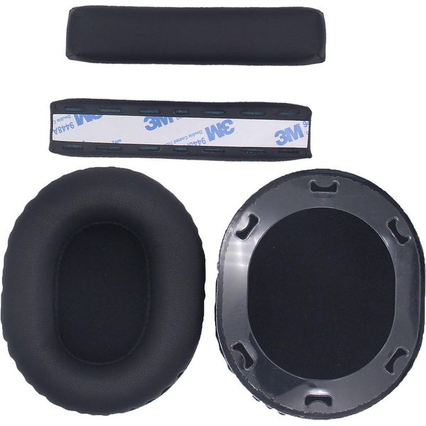 Inf Cuscinetti Auricolari E Fascia Sostitutivi In Pelle Proteica Per ATH-M70X Nero-image