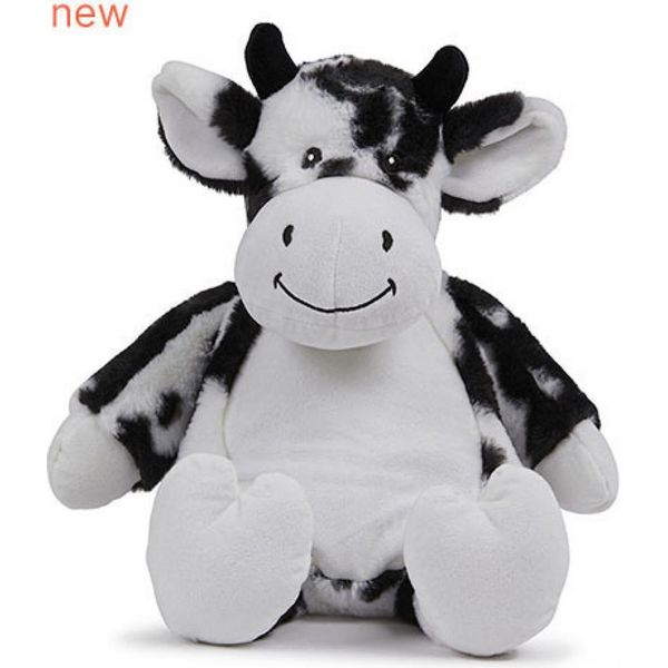 Mumbles MM578 | Zippie Black & White Cow Taglia Unica (48 Cm) - Colore: Nero/Bianco - Taglia: Taglia Unica (L)-image