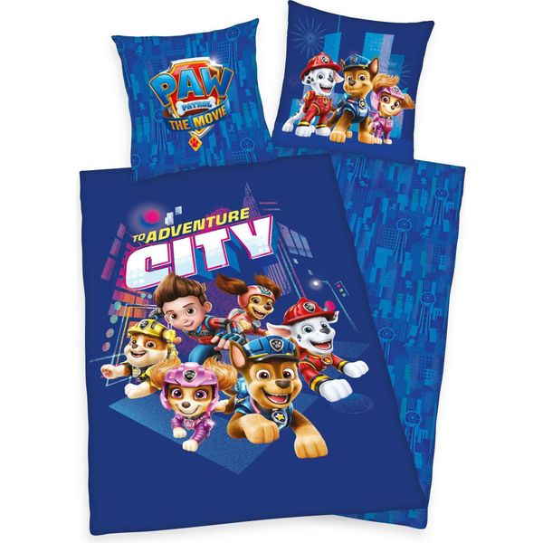 Set Di Biancheria Da Letto Paw Patrol City 2 Pz.135 X 200 Cm 80 X 80 Cm-image