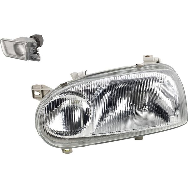 Johns, Faro Alogeno Per Vw Golf Iii 1Hx0 10/91- 09/97 H1 H1 Li. + Fendinebbia 1H6941017B 1H6941017AF 1H6941017AC 1H6941017L 1H0941699B 1H094-image