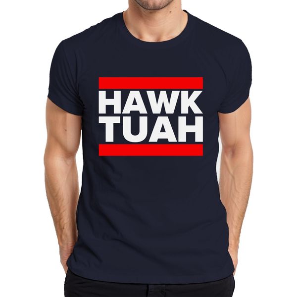 Maglietta Hawk Tuah Funny Meme Uomo, Navy, M-image