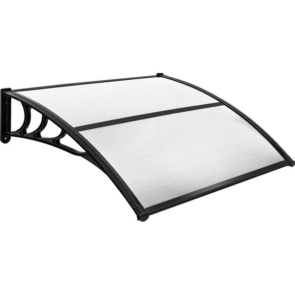 Pensilina Costway Per Porta D'ingresso 122 X 99 Cm, Pensilina In Alluminio E Policarbonato, Pensilina Ad Arco Trasparente, Pensilina Per Porta D'ingresso, Pensilina Per Porta D'ingresso, Pensilina Per Porta D'ingresso, Pensilina Per Porta D'ingresso-image