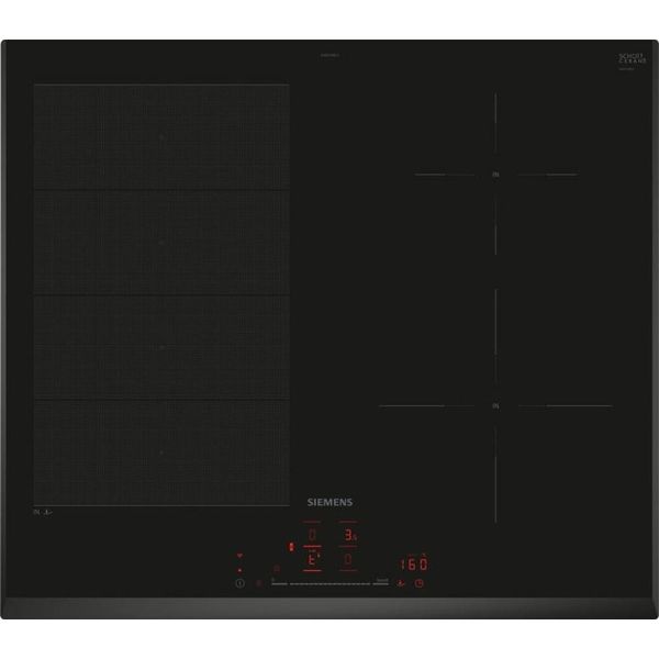 Siemens Iq700 EX651HEC1E Piano Di Cottura Nero Da Incasso 60 Cm Piano Di Cottura A Induzione 4 Zone-image