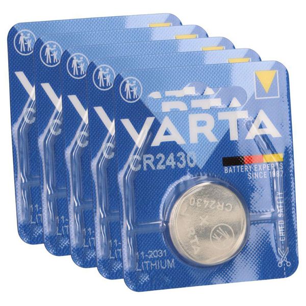 5X Varta CR2430 Batteria A Bottone Al Litio 3V 290Mah (5X Blister Da 1)-image
