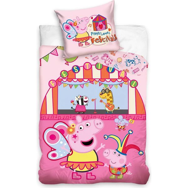 Peppa Pig Bettbezug Festival 140 X 200 Cm - 70 X 90 Cm - Baumwolle-image