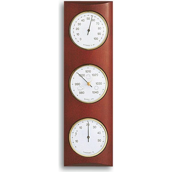 Tfa - Stazione Meteorologica Analogica In Legno Massiccio 20.1028 - Color Mogano Naturale-image
