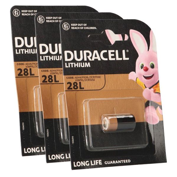 3X Batteria Fotografica Duracell PX28 Al Litio 6V 150Mah (3X 1 Blister)-image