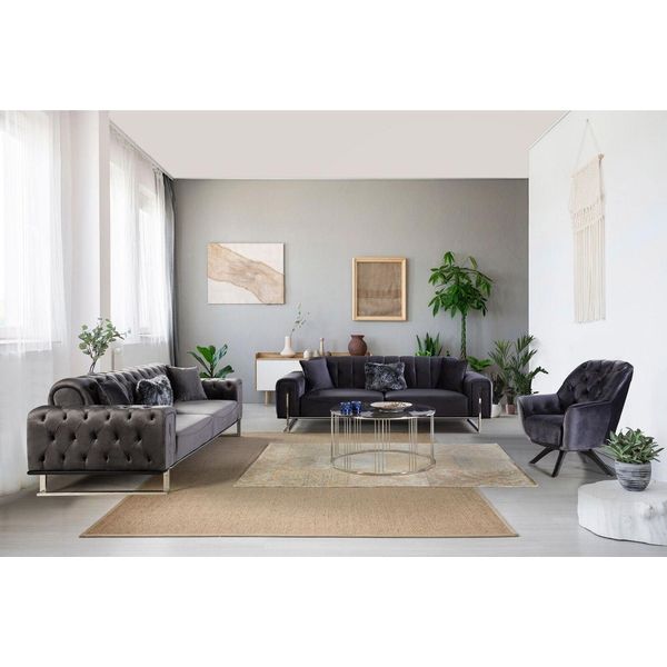 Set Da Salotto Di Design Set Di Divani 3+3+1 Posti A Sedere Set Di Mobili 3Pcs.-image