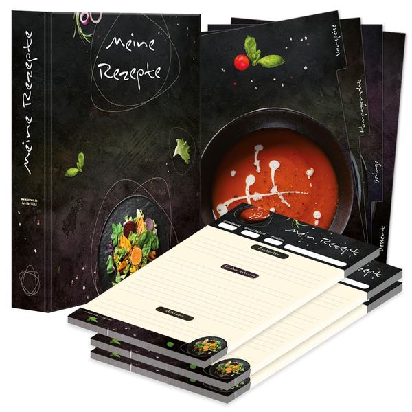 Pricaro Set Completo Di Cartellette Per Ricette "Gourmet"", A4, 8 Pezzi"-image