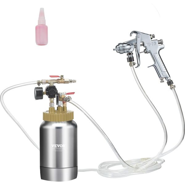 Vevor Serbatoio A Pressione Contenitore Per Verniciatura Pentola A Pressione 2 L Serbatoio A Pressione, 45 Psi Pistola A Spruzzo Per Verniciatura Contenitore Per Verniciatura Φ 38,5 X 12,6 C Serbatoio A Pressione Per Verniciatura Contenitore Per Verniciatura Pistole A Spruzzo Vernici, Coloranti-image