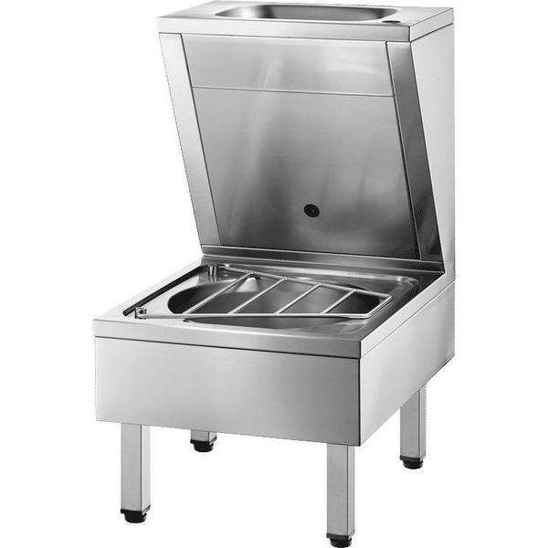 Lavandino/Lavandino Combinato Delabie, A Pavimento. Acciaio Inox 1.4301 Sat-image