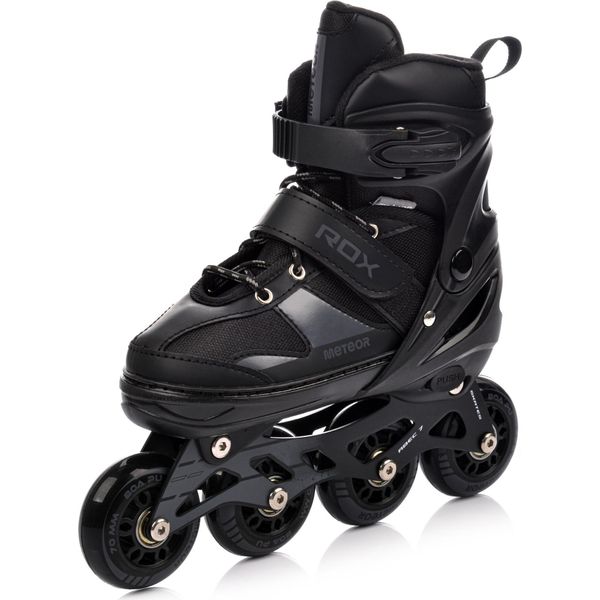 Meteor Rox Pattini In Linea Bambini Pattini A Rotelle Pattini A Rotelle Quad Pattini In Linea Bambini S 30-33 Nero-image