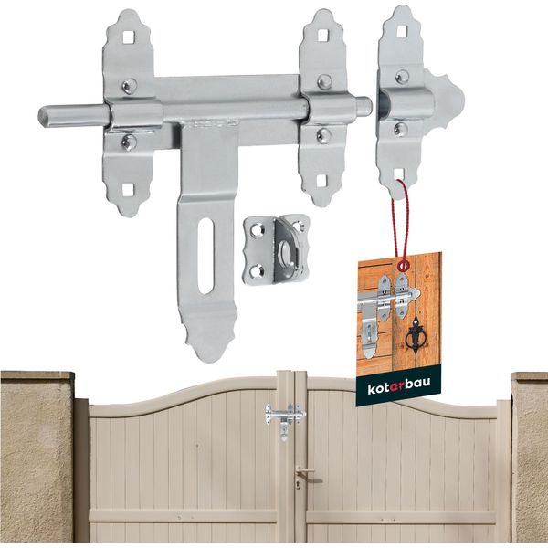 Kotarbau® Catenaccio 200 Mm Catenaccio Serratura In Acciaio Zincato Catenaccio Catenaccio Catenaccio Catenaccio Porta Catenaccio Scorrevole Bifacciale Catenaccio Porta Catenaccio Di Sicurezza Per Porte Bloccabili Catenaccio Scorrevole-image