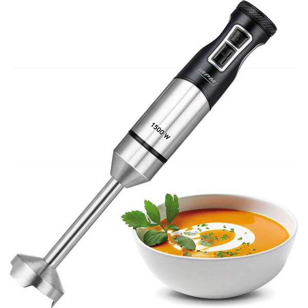 Frullatore A Immersione Argento/Grigio In Acciaio Inox 1500W Mpm MBL-33M-image