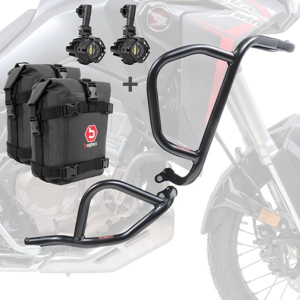 Set Crash Bar + Faro Per Honda Africa Twin 1100 20-23 + K3 Sc-image