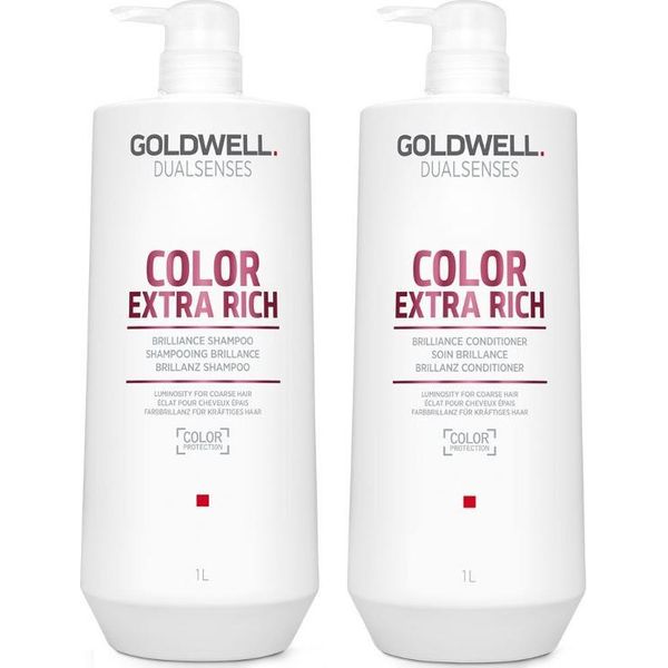 Goldwell Dualsenses Color Extra Rich Shampoo 1000Ml + Conditioner 1000Ml-image