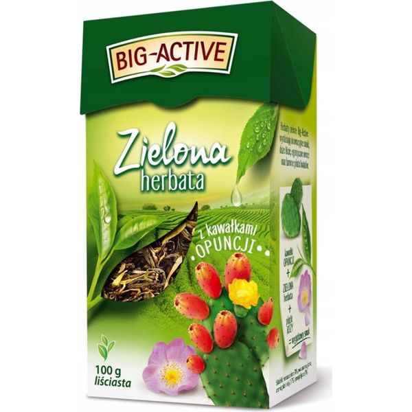 Tè Verde Con Opuntia Sfuso 100G - Miscela Di Tè Verde Sfuso - Big-Active-image