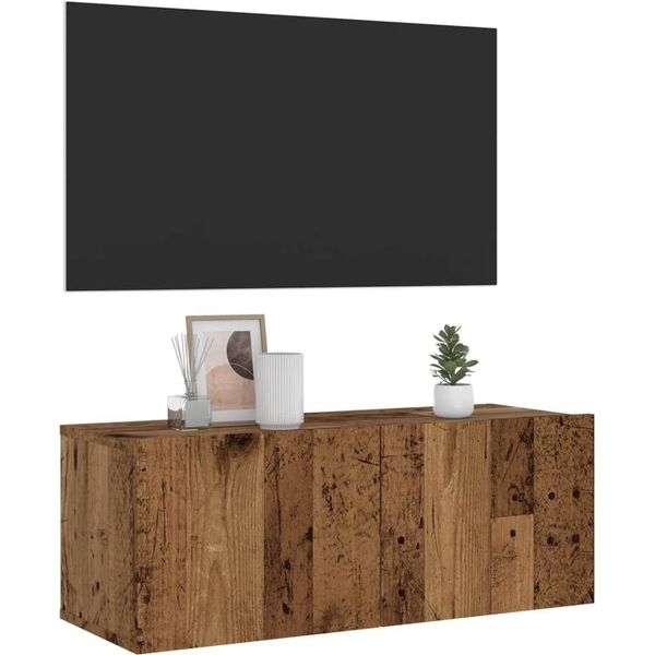 Maison Exclusive - Mobile Tv Effetto Legno Antico 80X30X30 Cm Materiale Ligneo-image