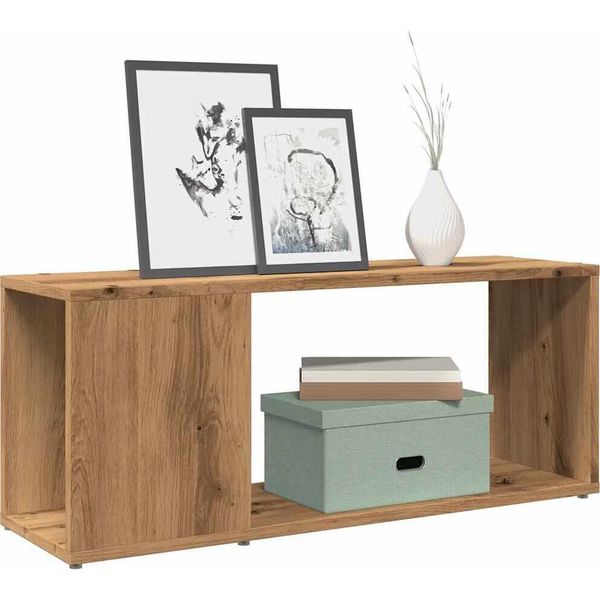 Maison Exclusive - Mobile Tv In Rovere Artigianale 80X24X32 Cm Materiale Ligneo-image