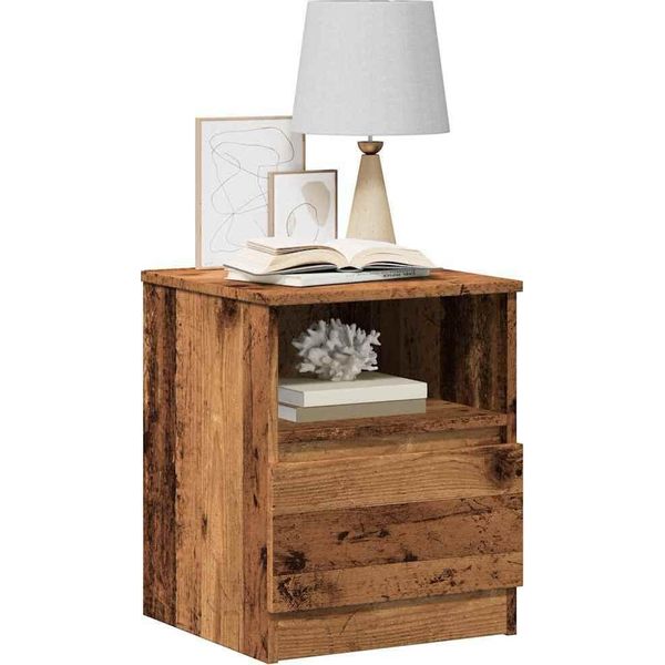 Maison Exclusive - Comodini 2 Pz. Effetto Legno Antico 40X40X50 Cm Materiale Ligneo-image