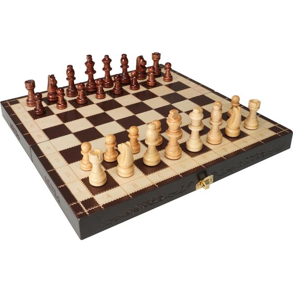 Vevor Set Di Scacchi Magnetici In Legno, Set Di Scacchi 29 X 29 Cm, Scacchiera Pieghevole Con Pezzi Di Scacchi, Set Di Scacchi Pieghevole, Set Per Attività Di Festa In Famiglia, Scacchi Da Viaggio, Bambini-image