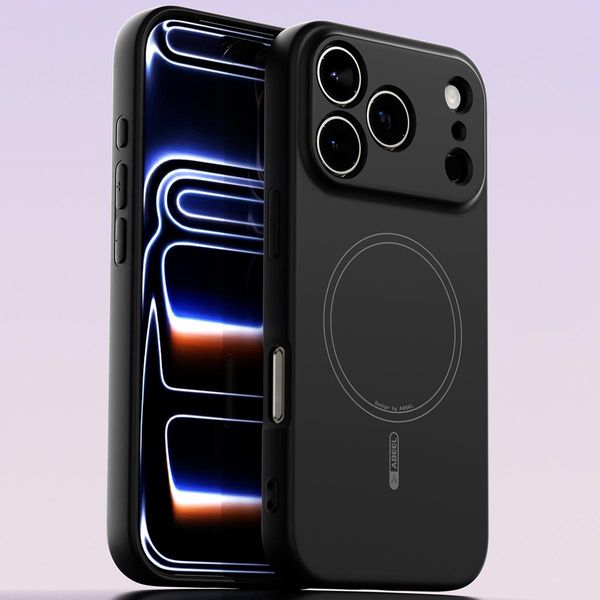 Custodia Magnetica Per Iphone 17 Pro, Compatibile Con Magsafe, In Silicone Liquido, Resistente Agli Urti E Ai Graffi Nero-image