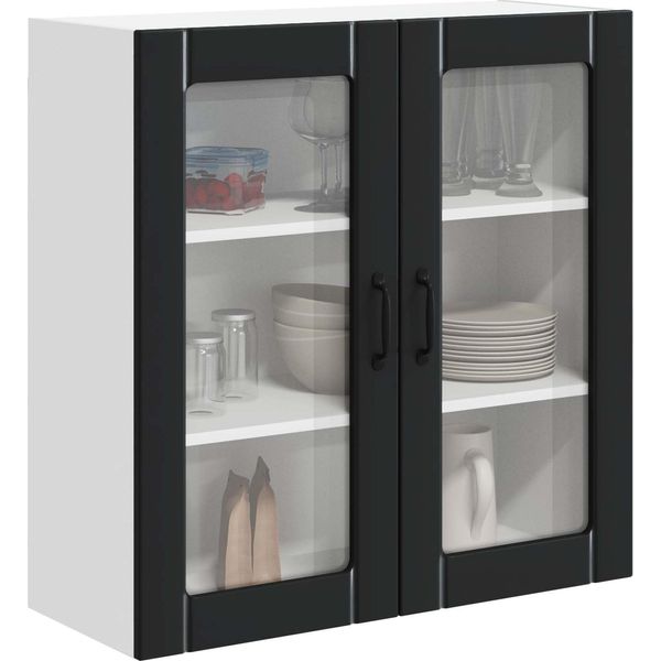 Syfax™ Mobile Da Cucina Nero 80 X 31 X 80 Cm Legno Multistrato-image