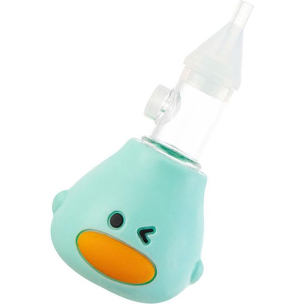 Aspiratore Nasale Manuale Per Bambini, In Morbido Silicone, Pp, Previene Il Reflusso, Aspiratore Monouso, Aspiratore Di Muco E Moccio, Colore Ciano Chiaro-image