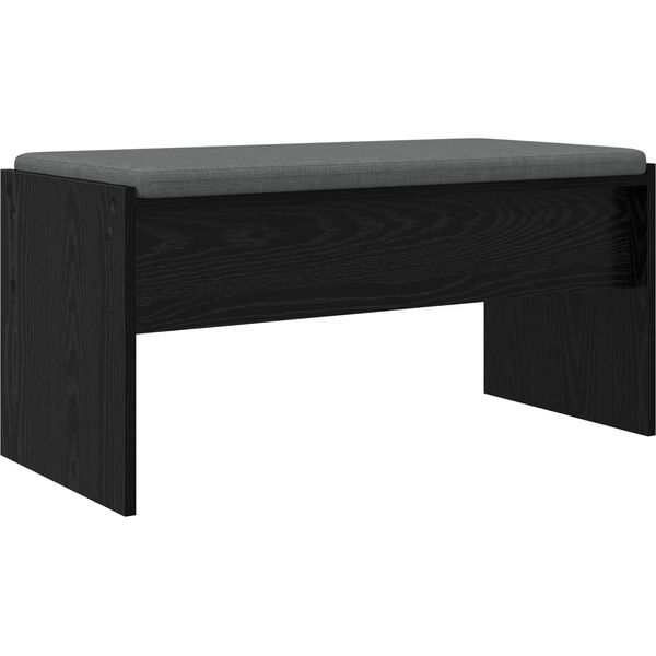 Syfax™ Panca Per Ingresso Con Cuscino Rovere Nero 83 X 38 X 40 Cm-image