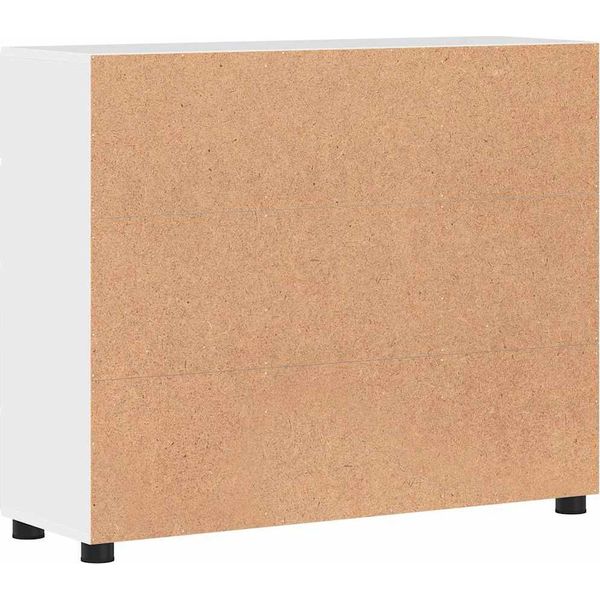 Syfax™ Credenza Bianco Lucido 88,5 X 30,5 X 73 Cm Legno Multistrato-image
