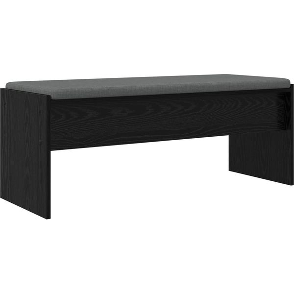Syfax™ Panca Per Ingresso Con Cuscino Rovere Nero 103 X 38 X 40 Cm-image