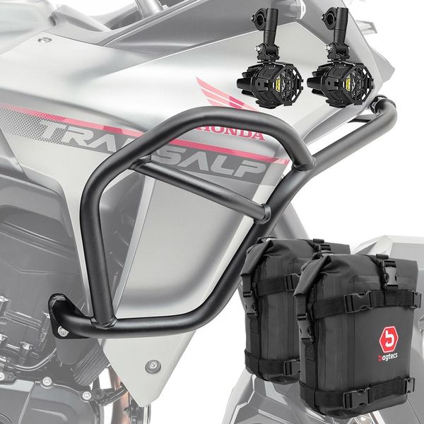 Crash Bar + Faro + Borsa Per Honda Transalp Xl 750 23-24 HG1-image