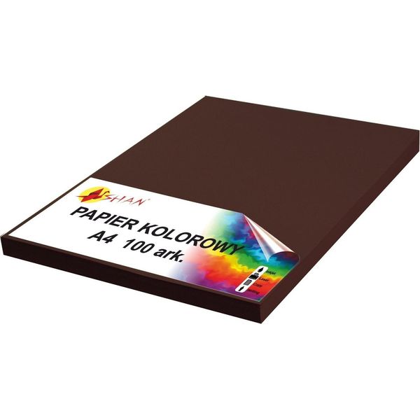 Carta Colorata A4 90G Marrone Scuro V2 100 Fogli-image