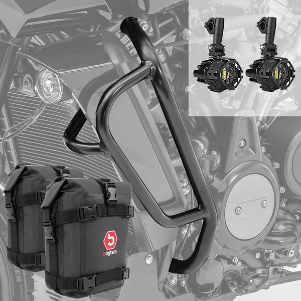 Crash Bar + Faro + Borsa Per Harley Davidson Pan America 125-image